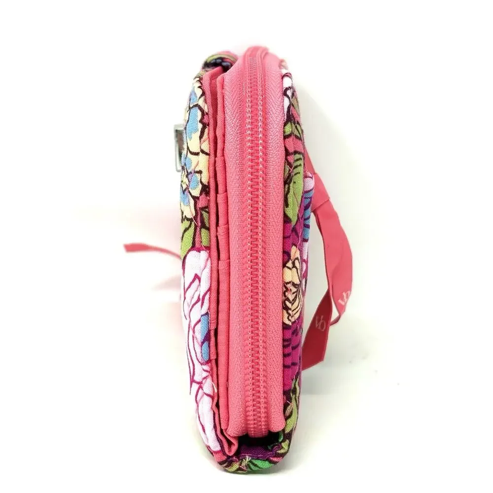 Vera Bradley Vibrant Gardenias Essential Turnlock Wallet Large EXACT NWT Floral - Picture 10 of 12